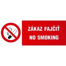 Samolepka Zákaz fajčiť! - No smoking 210x80mm