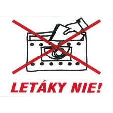Samolepka Letáky nie! 70x50mm Samolepka Letáky nie! 70x50mm