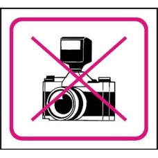 Samolepka Zákaz fotografovania 100x90mm
