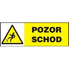 Samolepka Pozor schod 210x74mm