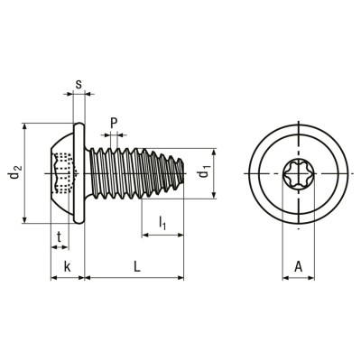 Skrutka s tanierovou hlavou TORX M5x16 BN20191 Zn Bossard