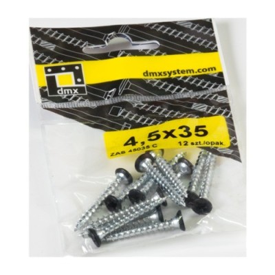 Skrutka do dreva ZAS 45035 4,5x35 čierna 12ks