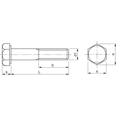 Skrutka 6 hranná 10.9 M10x70 DIN931 Zn