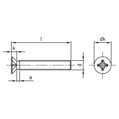 Skrutka PH M6x10 DIN965 A4