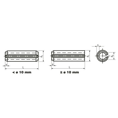 Kolík pružný 4x8mm DIN1481