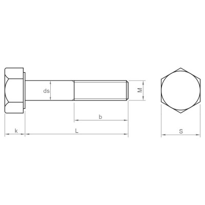 Skrutka 6 hranná 10.9 M24x2,0x100 DIN960 Bp