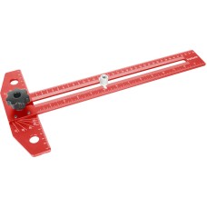 Uholník posuvný hliníkový nastaviteľný uhol 35x19cm Fortum