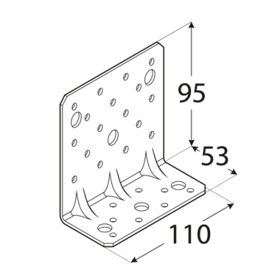 Uholník 95x53x110x2,5mm KPK 13 Zn