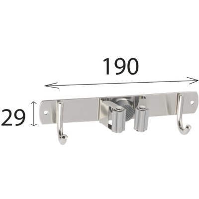 Vešiak na náradie s háčikmi 190x29mm UMZ 200