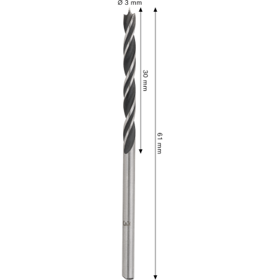 Vrták špirálový do dreva PRO Wood 3x61/30mm Bosch