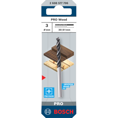 Vrták špirálový do dreva PRO Wood 3x61/30mm Bosch