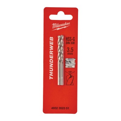 Vrták do železa HSS-G Milwaukee 3,5mm 2ks