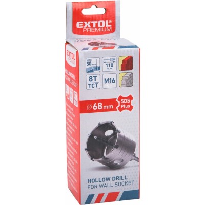 Vrták korunkový 68mm Extol SDS+ Premium