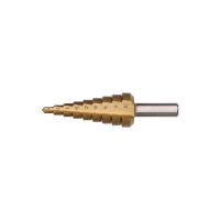Stupňovitý vrták do železa a nereze titánový 4-20mm HSS-Tin 9-stupňov 2mm