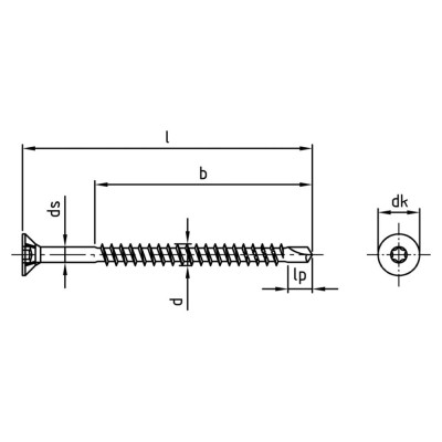 Vrut s vrtákom 9044 5,0x90/54 TX25 A2