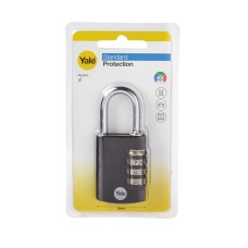 Visiaci zámok na heslo YALE YE3CB/38/131/1/BK Alu