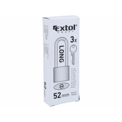 Zámok visiaci liatinový predĺžený 52mm Extol Craft