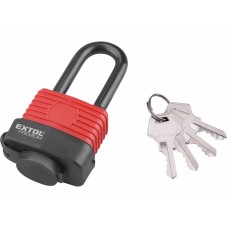 Visiaci zámok vodeodolný poplastovaný predĺžený 4kl. 40mm Extol Premium