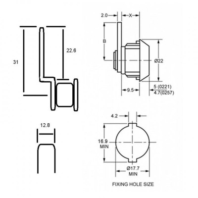 Zámok univerzálny 0221-0062 Euro-Locks