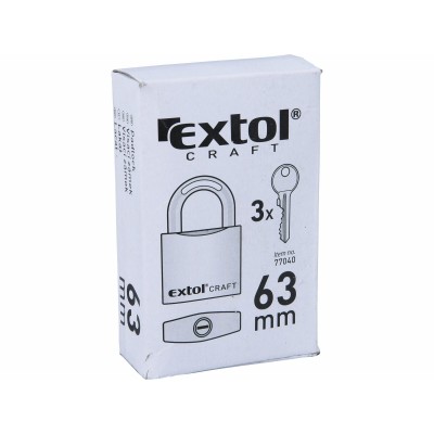 Zámok visiaci liatinový 63mm Extol Craft