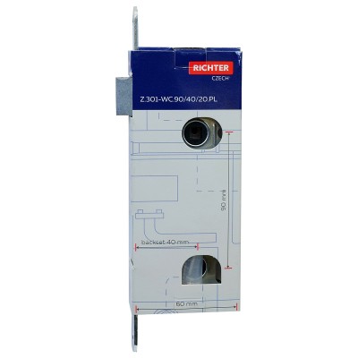 Zámok WC zadlabávací 60/90/40/20 Z.301 U Zn Richter