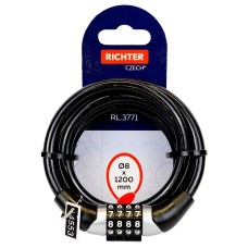 Zámok lanový kódovací RL3771 8x1200mm Richter