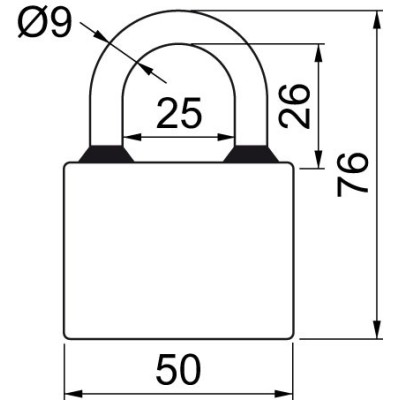 Zámok visiaci 52mm SET 3ks SU 6 kľúčov RVOVAL