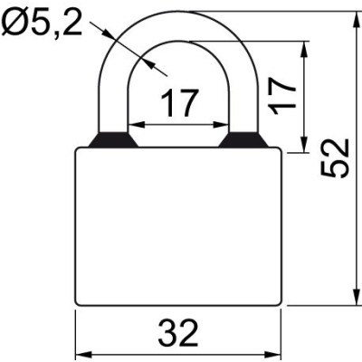 Zámok visiaci sada 32mm SET 3ks SU 6 kľúčov RVOVAL