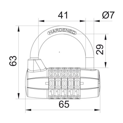 Visiaci zámok na kód RV.25003 modrý Richter