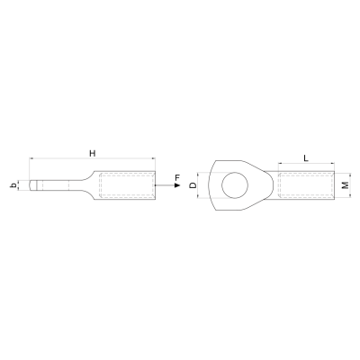 Matica s okom M8x45x8,5 trubkový záves Zn