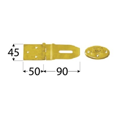 Záves zamykací bránkový 140x45x1,5mm ZZP50 Zn