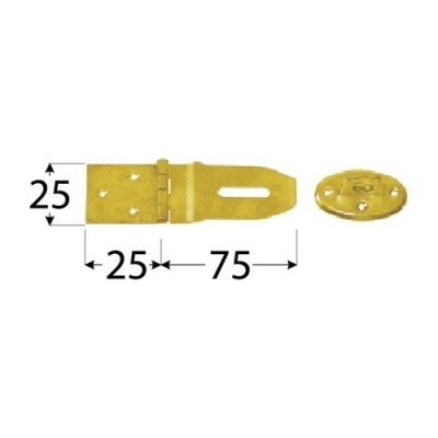 Záves zamykací bránkový 100x25x1,5mm ZZP25 Zn