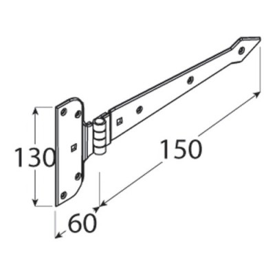 Záves čierny 150x2,5mm ZAB 150