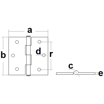 Záves nerezový Z4 80x70x1,2mm A2