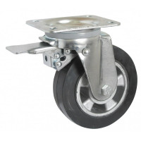 Koliesko otočné na platničke s brzdou 623T ALE-G160C-D 350kg