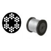 Oceľové lano poplastované v PVC 1/2mm DIN3055 1x7