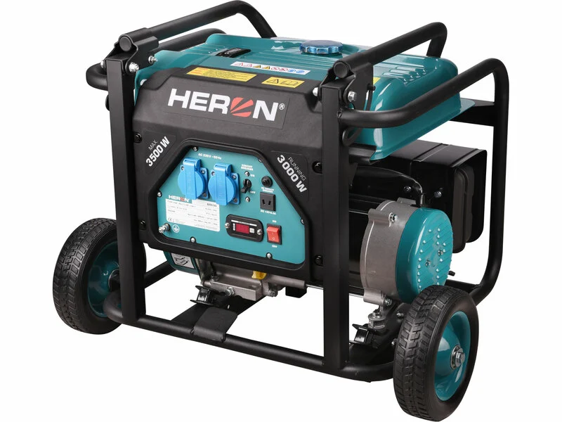 Elektrocentrála rámová benzínová na podvozku 1F 3,5kW HERON